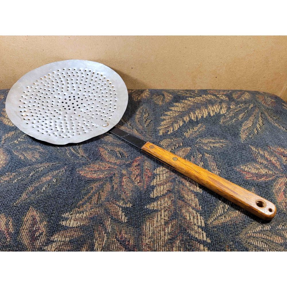 Stainless Steel Spider Skimmer with Wood Handle